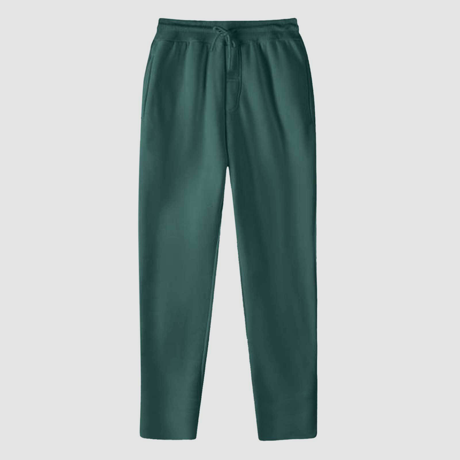 thumbnail image 2 of Pantalones de chándal con forro polar para mujer: cintura alta, bajo con volantes, cintura elástica; pantalones anchos de poliéster con bolsillos; aptos para uso informal/deportivo; tallas S-XXXL., 2 of 4